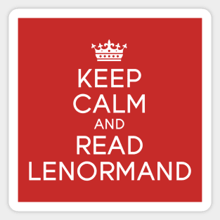 Keep Calm and Read Lenormand (white) Sticker